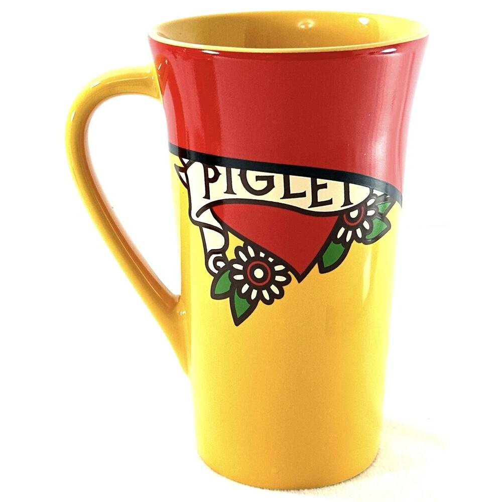 Disney Piglet Winnie the Pooh Mug Coffee Cup Tall Latte 16 oz. Ceramic - Picture 5 of 8